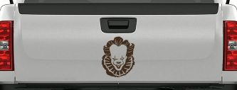 IT Clown Pennywise Gothic Halloween Car or Truck Window Vinyl Decal Sticker (Brown)