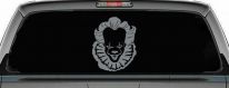 IT Clown Pennywise Gothic Halloween Car or Truck Window Decal Sticker (Telegrey)