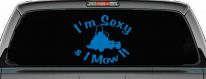 I'm Sexy and I Mow It Zero Turn Landscaping Funny Car or Truck Window Vinyl Decal Sticker (Sky Blue)
