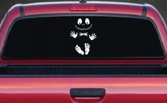 Baby Kid Jack Skellington Pumpkin King  Gothic Halloween Car or Truck Window Decal Sticker