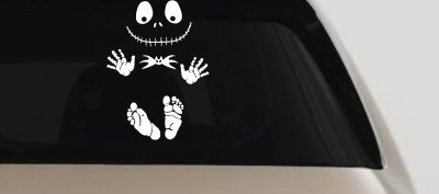 Baby Kid Jack Skellington Pumpkin King  Gothic Halloween Car or Truck Window Vinyl Decal Sticker