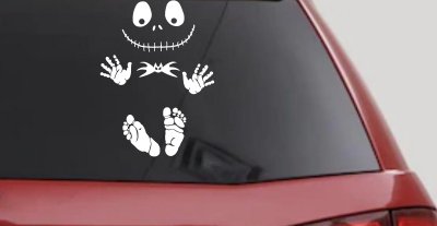 Baby Kid Jack Skellington Pumpkin King  Gothic Halloween Car or Truck Window Vinyl Decal Sticker