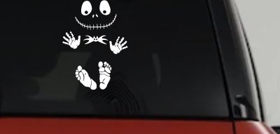Baby Kid Jack Skellington Pumpkin King  Gothic Halloween Car or Truck Window Vinyl Decal Sticker