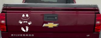 Baby Kid Jack Skellington Pumpkin King  Gothic Halloween Car or Truck Window Vinyl Decal Sticker (White)