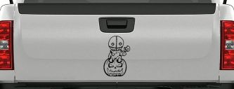 Baby Kid Sam Trick or Treat Halloween Gothic Halloween Car or Truck Window Vinyl Decal Sticker (Black)