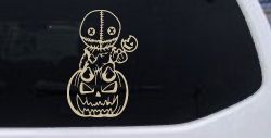 Baby Kid Sam Trick or Treat Halloween Gothic Halloween Car or Truck Window Decal Sticker (Desert Sand)