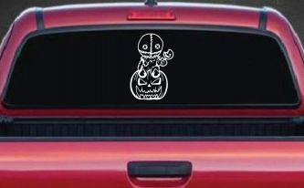 Baby Kid Sam Trick or Treat Halloween Gothic Halloween Car or Truck Window Decal Sticker
