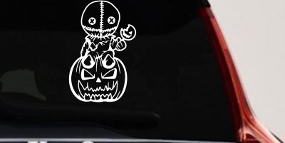 Baby Kid Sam Trick or Treat Halloween Gothic Halloween Car or Truck Window Vinyl Decal Sticker