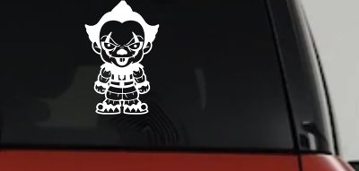 Baby Kid It Pennywise Clown Gothic Halloween Car or Truck Window Vinyl Decal Sticker