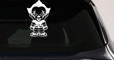 Baby Kid It Pennywise Clown Gothic Halloween Car or Truck Window Vinyl Decal Sticker