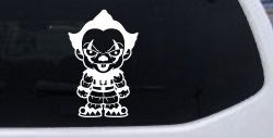 Baby Kid It Pennywise Clown Gothic Halloween Car or Truck Window Decal Sticker
