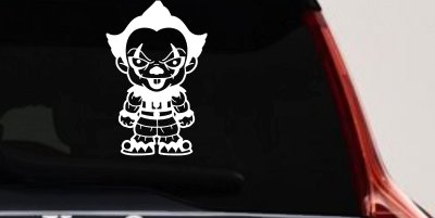 Baby Kid It Pennywise Clown Gothic Halloween Car or Truck Window Vinyl Decal Sticker