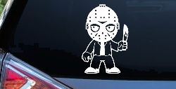 Baby Kid Jason Friday Gothic Halloween Car or Truck Window Decal Sticker
