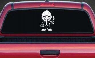 Baby Kid Jason Friday Gothic Halloween Car or Truck Window Decal Sticker