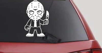 Baby Kid Jason Friday Gothic Halloween Car or Truck Window Vinyl Decal Sticker