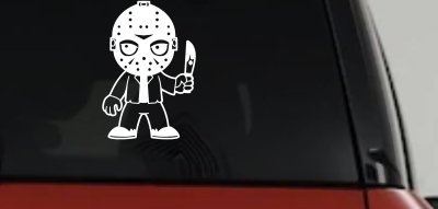 Baby Kid Jason Friday Gothic Halloween Car or Truck Window Vinyl Decal Sticker