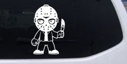 Baby Kid Jason Friday Gothic Halloween Car or Truck Window Decal Sticker