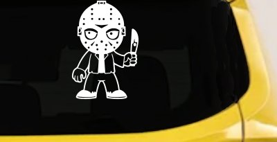 Baby Kid Jason Friday Gothic Halloween Car or Truck Window Vinyl Decal Sticker