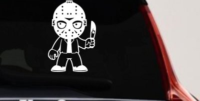 Baby Kid Jason Friday Gothic Halloween Car or Truck Window Vinyl Decal Sticker