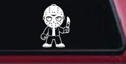 Baby Kid Jason Friday Gothic Halloween Car or Truck Window Decal Sticker