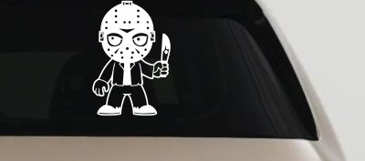 Baby Kid Jason Friday Gothic Halloween Car or Truck Window Vinyl Decal Sticker