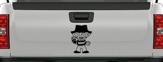 Baby Kid Freddy Krueger Gothic Halloween Car or Truck Window Vinyl Decal Sticker (Black)