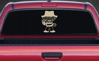 Baby Kid Freddy Krueger Gothic Halloween Car or Truck Window Decal Sticker (Desert Sand)