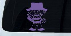 Baby Kid Freddy Krueger Gothic Halloween Car or Truck Window Decal Sticker (Purple)