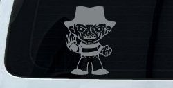 Baby Kid Freddy Krueger Gothic Halloween Car or Truck Window Vinyl Decal Sticker (Telegrey)