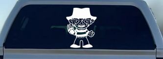 Baby Kid Freddy Krueger Gothic Halloween Car or Truck Window Decal Sticker