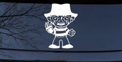 Baby Kid Freddy Krueger Gothic Halloween Car or Truck Window Decal Sticker