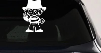 Baby Kid Freddy Krueger Gothic Halloween Car or Truck Window Vinyl Decal Sticker