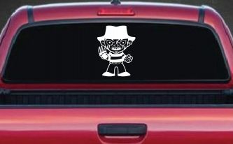 Baby Kid Freddy Krueger Gothic Halloween Car or Truck Window Decal Sticker