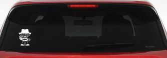 Baby Kid Freddy Krueger Gothic Halloween Car or Truck Window Decal Sticker (White)