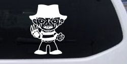 Baby Kid Freddy Krueger Gothic Halloween Car or Truck Window Decal Sticker