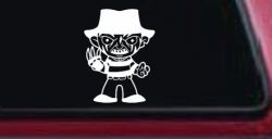 Baby Kid Freddy Krueger Gothic Halloween Car or Truck Window Decal Sticker