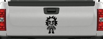 Baby Kid Beetlejuice Gothic Halloween Car or Truck Window Decal Sticker (Black)