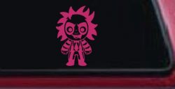 Baby Kid Beetlejuice Gothic Halloween Car or Truck Window Vinyl Decal Sticker (Hot Pink)