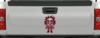 Baby Kid Beetlejuice Gothic Halloween Car or Truck Window Decal Sticker (Purple Red)
