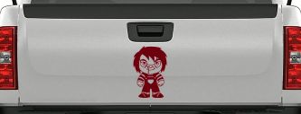 Baby Kid Chucky Doll Gothic Halloween Car or Truck Window Vinyl Decal Sticker (Burgundy)