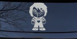 Baby Kid Chucky Doll Gothic Halloween Car or Truck Window Decal Sticker (Light Gray)