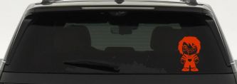 Baby Kid Chucky Doll Gothic Halloween Car or Truck Window Decal Sticker (Orange Red)