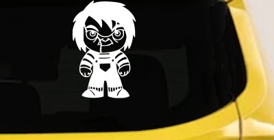 Baby Kid Chucky Doll Gothic Halloween Car or Truck Window Vinyl Decal Sticker