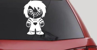 Baby Kid Chucky Doll Gothic Halloween Car or Truck Window Vinyl Decal Sticker