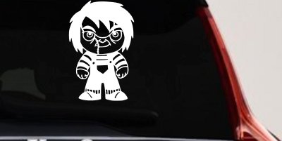 Baby Kid Chucky Doll Gothic Halloween Car or Truck Window Vinyl Decal Sticker