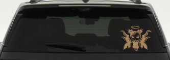 Gothic Girl Fallen Angel Gothic Halloween Car or Truck Window Decal Sticker (Light Brown)