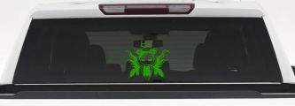 Gothic Girl Fallen Angel Gothic Halloween Car or Truck Window Decal Sticker (Lime)