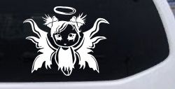 Gothic Girl Fallen Angel Gothic Halloween Car or Truck Window Decal Sticker