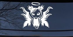Gothic Girl Fallen Angel Gothic Halloween Car or Truck Window Decal Sticker