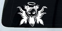 Gothic Girl Fallen Angel Gothic Halloween Car or Truck Window Decal Sticker